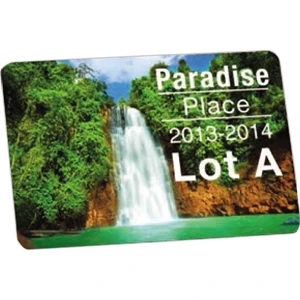 Numbered Vinyl 1 Color - Permanent Adhesive Outside Parking Permit Decal, 2" X 3 1/2"