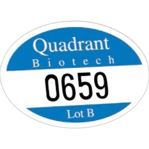 Numbered Vinyl 1 Color - Permanent Adhesive Outside Parking Permit Decal, 2" X 2 3/4"
