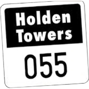 Numbered Vinyl 1 Color - Permanent Adhesive Outside Parking Permit Decal, 1 3/4" X 1 3/4"