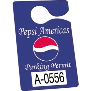 Not Numbered .010" White Plastic - 3" X 4 3/4" - Durable Plastic Hanging Parking Permit