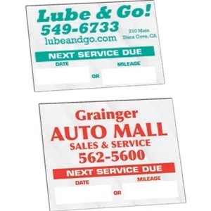 On Roll - Visible Windshield Reminder Service Sticker, 1 1/2" X 2 1/4"