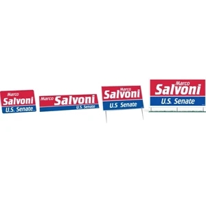 One Color - Political Campaign Kit With Lapel Stickers, Bumper Stickers, And Signs