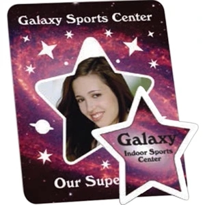 One Color - .030" Thickness - Star - White, Durable, Flexible Magnetized Vinyl Photo Frame