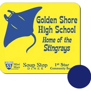 1 Copy Color & 1 Background Color - Hard Surface Mouse Pad, 7 1/2" X 8 1/2", With 1/8" Foam Backing