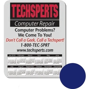 1 Copy Color & 1 Background Color - Hard Surface Mouse Pad, 6" X 7 1/2", With 1/8" Foam Backing