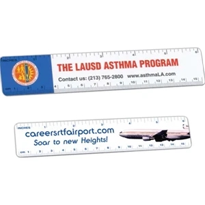 1 Color - .015" - Without Slot - Durable Plastic Ruler, 1 3/16" X 6 3/16"
