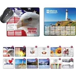 One Copy Color & One Background Color - Stock Art Soft Surface Mouse Pad With Calendar