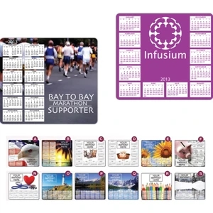 One Copy Color & One Background Color - Custom Soft Surface Mouse Pad With Calendar