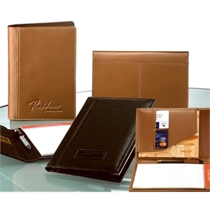 Concord - Black - Cowhide Leather Junior Padfolio With Sleek Flap With Organizer
