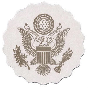 500 Line - 10 Working Days - White 3.625" Round Scalloped High Density 40 Point Coaster