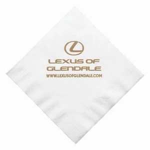 High Lines - Folded 2-ply White Luncheon Napkin Made From Recycled Materials, 6.5" X 6.5"