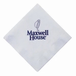 500 Line - White Folded Three Ply Beverage Napkin, Made From Recycled Materials