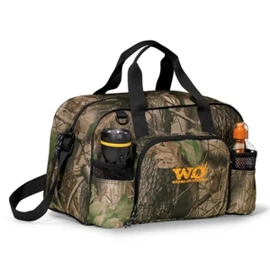 Apex - Forest Camo Sport Bag With Dual Front Pockets And Adjustable Shoulder Strap
