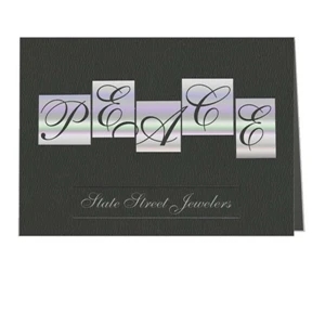 Holographic Peace - Classic - Holiday Greeting Card 5" X 7" In Size With Stock Design