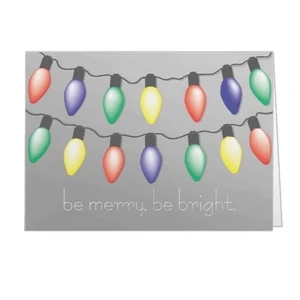 Festive Lights - Classic - Holiday Greeting Card 5" X 7" In Size With Stock Design