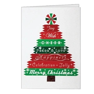 Designer Tree - Classic - Premium Holiday Greeting Card 5" X 7" In Size With Stock Design