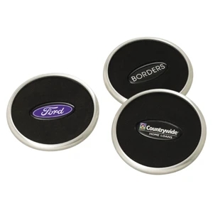 N-dome (tm) - Stainless Steel Coaster, With N-dome (tm) Decoration 3 3/4" Dia
