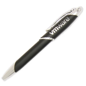 Hamptons - Black - Ballpoint Pen With Twist Action Mechanism And Brass Barrel