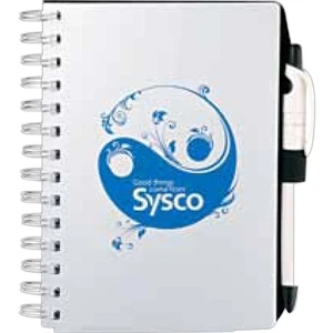 Journalbooks (r) Prism (r) - Journal With Premiere Leather Back Cover And Anodized Aluminum Front