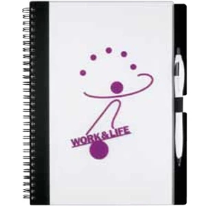 Essence Journalbooks (r) - Large Spiral Bound Lined Paper Journal With Elastic Pen Loop