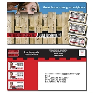 Laminated Postcard With 3 Perforated Coupons (10.5 X 5.5 Square Corners)