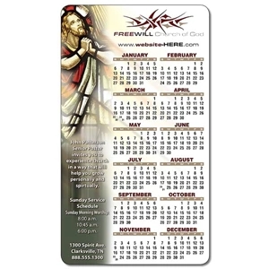 Religious Calendar Magnet - 4" X 7" Rectangle With Round Corners - 25 Mil