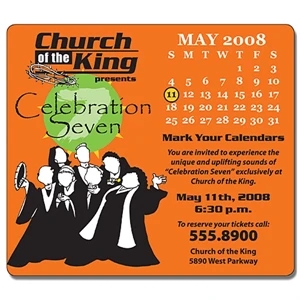 Religious Calendar Magnet - 3.5" X 4" Rectangle With Round Corners - 25 Mil