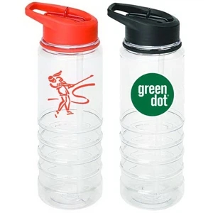 25 Oz. Bpa Free Tritan Sport Bottle With Colored Lid With Flip Straw And Handle