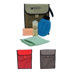 Car Cleaning Kit With Microfiber Mitt, 2 Microfiber Towels, And A Chamois