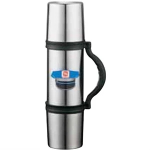 Zippo (r) - 24 Oz Silver Stainless Steel 3-in-1 Thermo Flask With Two Screw-on Drink Cups