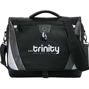 Slope - Black 600 Denier Polycanvas With Ripstop Accents Messenger Bag. Holds 15" Laptop