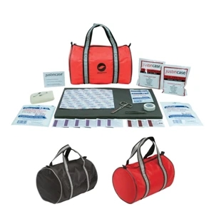 Mini First Aid Duffel Bag With Highly Reflective Handles And Strips. 49 Piece Kit