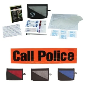 Safety Smart - Safety Wallet Kit, 30 Pieces. Includes Tire Gauge, Poncho And More