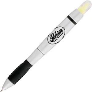 Scripto (r) - Metallic-like Barrel With Neon Highlighter And Black Ballpoint Pen Combination