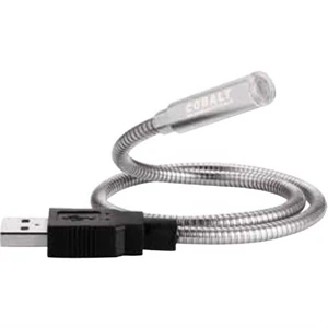 Pin Point - Silver Stainless Steel, Usb Light, Neck Bends To Adjust Direction Of The Light Beam