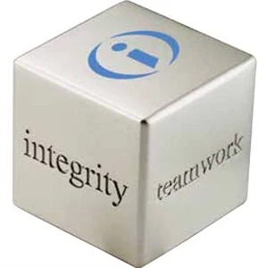 Icon - Silver Metal Alloy Inspiration Cube With Motivating Messages On Each Side