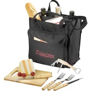 Modesto - Picnic Carrier Set, With A Tote Constructed Of 600 Denier Polyester Canvas