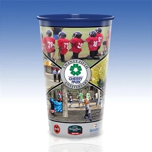Visstun (r) - Reusable Clear Plastic Cup-24 Oz.-full Color- 5-day Std; Rush: 2,3,or 4-day