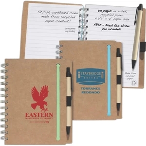 Eco-rewrite - Journal With Accent Liner Page And Strong Metal Ring Binder
