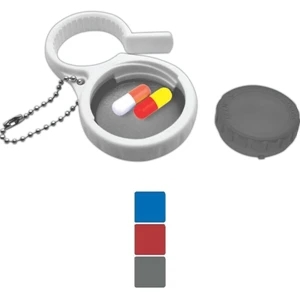 3-in-1 Key Tag With Adjustable Water Bottle Opener, Pill Holder And Key Tag