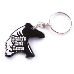 Anodized Aluminum Horse Head Shape Key Chain And Bottle Opener Combination