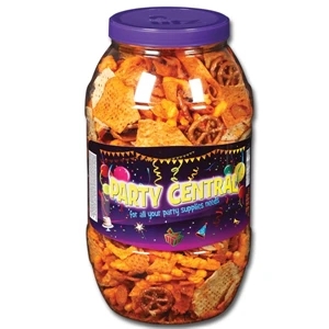 Utz(r) Snack On - 30 Oz Party Mix Snack Barrel, A Delicious Blend Of Chips, Cheese Curls And Pretzels
