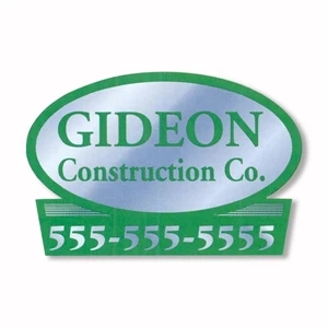 White Reflective (18 1/2" X 12 1/4") - Truck Door Decal With Permanent Adhesive