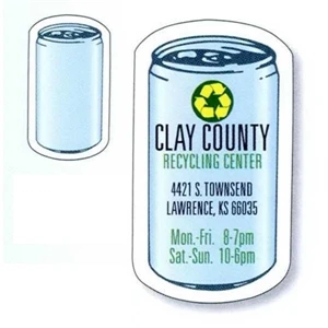 .019" - 1 3/8" X 2 1/2" Can Stock Mini Magnet With Digital 4-color Process Print