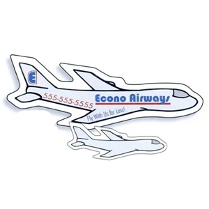 .019" - 3 1/2" X 1 1/8" Airplane Stock Mini Magnet With Digital 4-color Process Print
