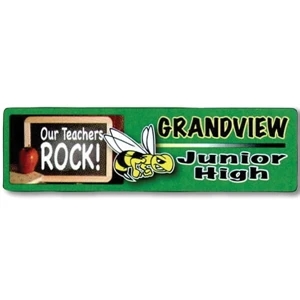 One Side - 7" X 2" Overlaminated Tag Stock Bookmark In 4-color Process Print