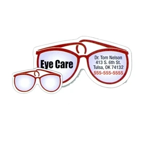 .019" - 3 3/4" X 2" Eyeglasses Stock Mini Magnet With Digital 4-color Process Print