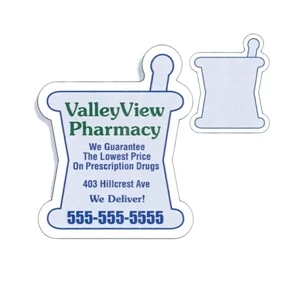 .019" - 2" X 2 1/2" Mortar & Pestle Stock Mini Magnet With Digital 4-color Process Print