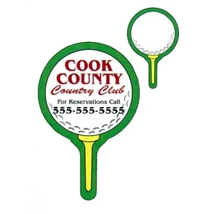 .019" - 1 3/4" X 2 3/4" Golf Ball & Tee Stock Mini Magnet; Digital 4-color Process Print