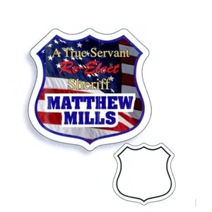 .019" - 2" X 2" Badge Stock Mini Magnet With Digital 4-color Process Print